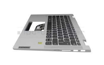 5CB0Y85377 original Lenovo keyboard incl. topcase DE (german) dark grey/grey with backlight