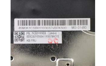 Lenovo 5CB0Y85684 C-Abdeckung mit Tastatur, USA – Englisch, Platingrau, Hintergrundbeleuchtung, Ohne_Fingerabdruckscanner