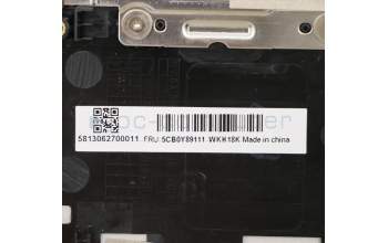 Lenovo 5CB0Y89111 C-Abdeckung mit Tastatur, Deutsch, Silbern, Hintergrundbeleuchtung, Fingerabdruck