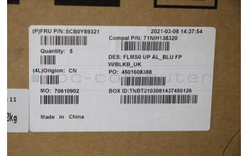 Lenovo 5CB0Y89321 COVER Upper C81YH AL_BLU FP BLKB_UK