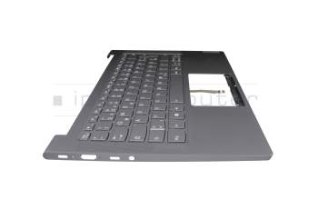 5CB0Z32107 original Lenovo keyboard incl. topcase DE (german) grey/grey with backlight
