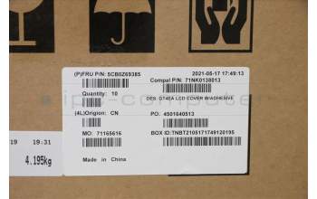 Lenovo 5CB0Z69385 COVER A cover w/removeable tape