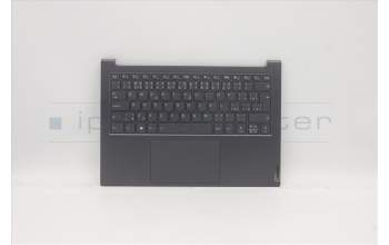 Lenovo 5CB0Z97205 C-Abdeckung mit Tastatur, Tschechisch/Slowakisch, Schiefergrau, Hintergrundbeleuchtung