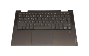 5CB1A08859 original Lenovo keyboard incl. topcase DE (german) grey/dark green with backlight