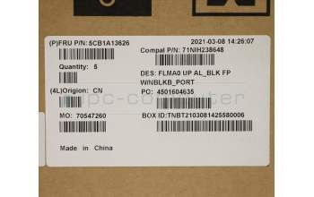 Lenovo 5CB1A13626 COVER Upper C81YM AL_BLK FP NBLKB_PORT
