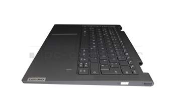 5CB1A14282 original Lenovo keyboard incl. topcase DE (german) grey/grey with backlight