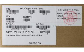 Lenovo 5CB1A22449 COVER Upper Case ASM_SPA L82BJ DM