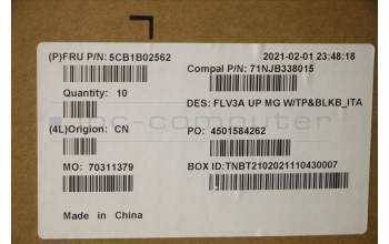 Lenovo 5CB1B02562 COVER Upper Case ASM_ITA C 20VF MGBL