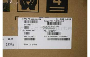 Lenovo 5CB1B02592 COVER Upper Case ASM_HIN C 20VF HDMGBL