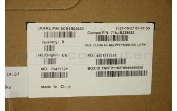 Lenovo 5CB1B02630 COVER Upper Case ASM_LA SPA C 20VF MGNBL