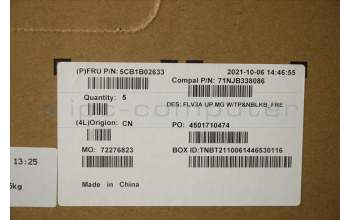 Lenovo 5CB1B02633 C-Cover with keyboard,French,Mineral Grey,Non_Backlight