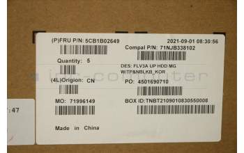 Lenovo 5CB1B02649 COVER Upper Case ASM_KOR C 20VF HDMGNBL