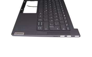 5CB1B05291 original Lenovo keyboard incl. topcase DE (german) grey/grey with backlight