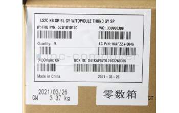 Lenovo 5CB1B10120 C-Abdeckung mit Tastatur, Griechisch, grau