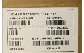 Lenovo 5CB1B10139 COVER Upper Case ASM_UKR Q82AC GY
