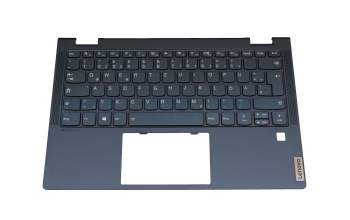5CB1B22418 original Lenovo keyboard incl. topcase DE (german) blue/blue with backlight (Abyss Blue)