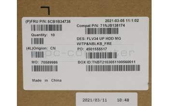 Lenovo 5CB1B34738 COVER Upper Case ASM_FRA C 20VD HDMGNBL