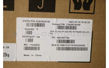 Lenovo 5CB1B34748 COVER UpperCaseASM_FRA/ARA C20VD HDMGNBL