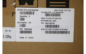 Lenovo 5CB1B35008 COVER UpperCaseASM_GER C20VE HD MGBL