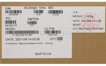 Lenovo 5CB1B43499 COVER Upper Case ASM_BEL L82LA LIG_SR