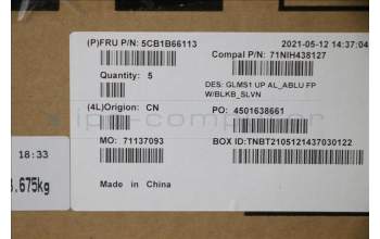 Lenovo 5CB1B66113 COVER UpperCase_SLV C82FE ALBUW FPBL