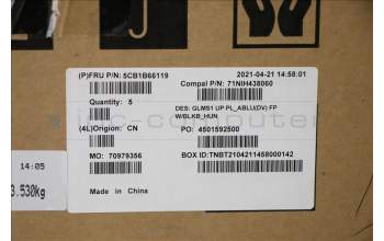 Lenovo 5CB1B66119 COVER UpperCase_HUN C82FE PLBUW FPBL