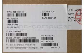 Lenovo 5CB1B69144 COVER Upper Case ASM_PORL82H8NFPAGBL