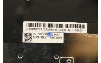 Lenovo 5CB1B96207 C-Abdeckung mit Tastatur, Ukraine, Platingrau, Hintergrundbeleuchtung, Fingerabdruck
