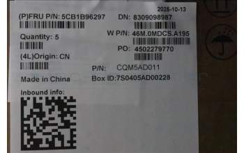 Lenovo 5CB1B96297 COVER Upper Case ASM_CZE/SLK W 82HV GY