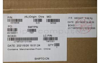 Lenovo 5CB1B96398 COVER Upper Case ASM_SLV L82KA BK