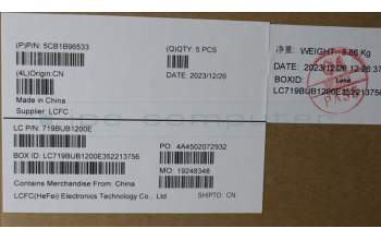 Lenovo 5CB1B96533 COVER Upper Case ASM_POR L82H9 FP A/BDIS