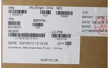 Lenovo 5CB1B97477 COVER Upper Case ASM_SWS L82H9 FP A/GUMA