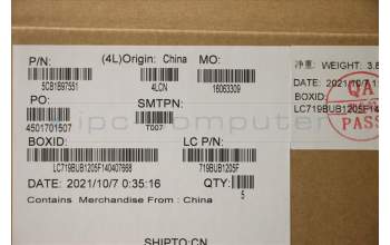 Lenovo 5CB1B97551 COVER Upper Case ASM_FRA L82H9 NFPA/BUMA