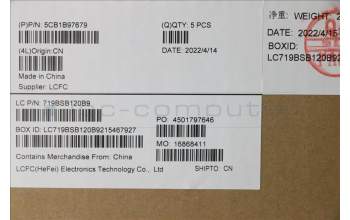 Lenovo 5CB1B97679 COVER Upper Case ASM_BEL L82H7 AB NFPBLD