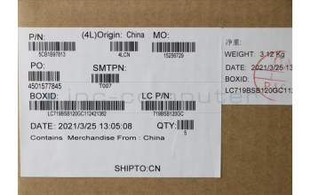 Lenovo 5CB1B97813 COVER Upper Case ASM_RUS L82H7 AG FP BLD