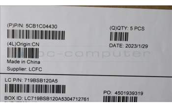 Lenovo 5CB1C04430 COVER Upper Case ASM_TUR L82H7 AGNFPNBLD