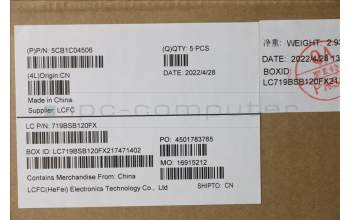 Lenovo 5CB1C04506 COVER Upper Case ASM_USA ENGL82H7SDFPBLD
