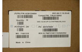 Lenovo 5CB1C04854 COVER UpperCaseASM_RUS C82L3 CloBL