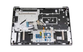 5CB1C04869 original Lenovo keyboard incl. topcase DE (german) grey/silver with backlight