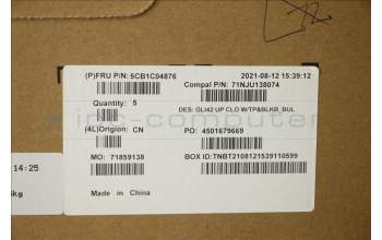 Lenovo 5CB1C04876 COVER UpperCaseASM_BUL C82L3 CloBL