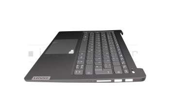 5CB1C04901 original Lenovo keyboard incl. topcase DE (german) grey/grey with backlight