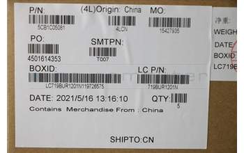 Lenovo 5CB1C05081 COVER Upper Case ASM_RU L81X7 NFPABDIS