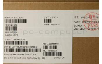 Lenovo 5CB1C05103 COVER Upper Case ASM_SP L81X7 FPABDIS