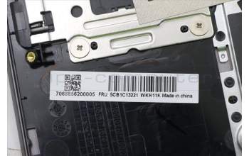 Lenovo 5CB1C13221 C-Cover with keyboard, French, Black, Backlight, Fingerprint
