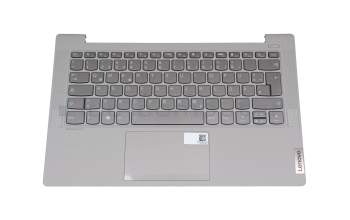 5CB1C13623 original Lenovo keyboard incl. topcase DE (german) grey/grey with backlight