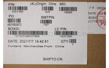 Lenovo 5CB1C14900 COVER UpperCaseASM_LASPAL82JQSGw/WHWRF