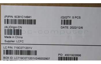 Lenovo 5CB1C14941 COVER UpperCaseASM_TURL82JQSTw/BUWRF