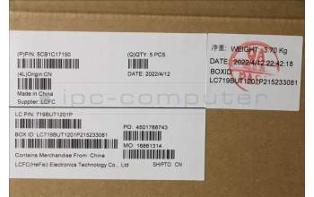 Lenovo 5CB1C17150 COVER Upper CaseASM_FRA/ENGL81X8NFPABDIS