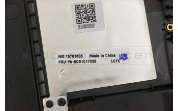 Lenovo 5CB1C17225 C-Cover with keyboard, Switzerland, Black, Non-FingerPrint, UK