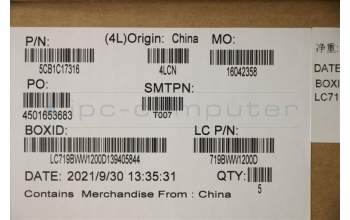 Lenovo 5CB1C17316 COVER Upper Case ASM_HBW L82M0STO_GY